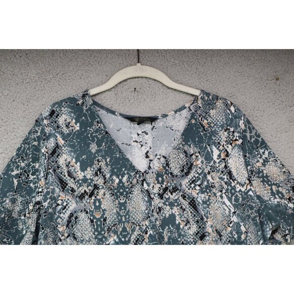 Christian Sirlano Snakeskin Print Short Sleeve Dress-Size Large - Picture 3 of 10